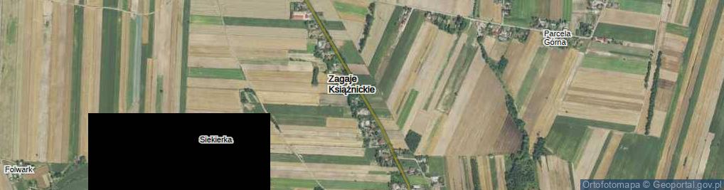 Zdjęcie satelitarne Zagaje Książnickie ul.